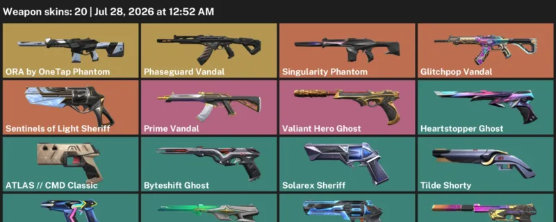 Valorant Accounts listing: LVL 272 · 9 Lives Classic & ATLAS // CMD Classic · 20 Skins - Platinum 2, 20 skins