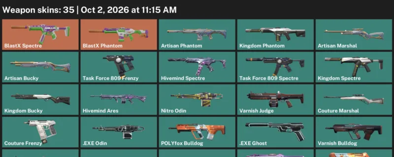 Valorant account inventory for LVL 41 · Exe Vandal & BlastX Phantom