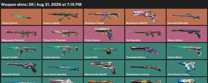 Valorant account inventory for LVL 141 · Araxys Vandal & Cloudweaver Sheriff