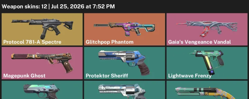 Valorant Accounts listing: LVL 146 · Finesse Classic & FIRE/arm Classic · 12 Skins - Platinum 1, 12 skins