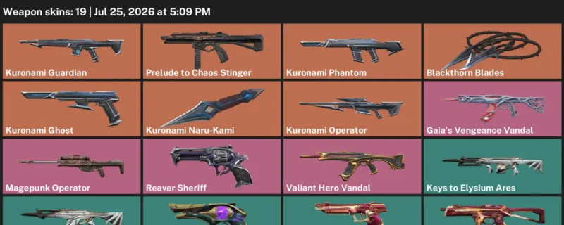 Valorant Accounts listing: LVL 57 · Blackthorn Blades & Crash Out Bandit · 19 Skins - Bronze 1, 19 skins