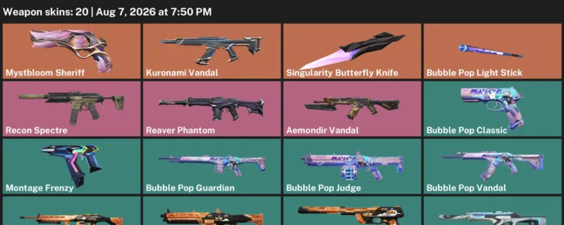Valorant account inventory for LVL 72 · Singularity Butterfly Knife & Aemondir Vandal