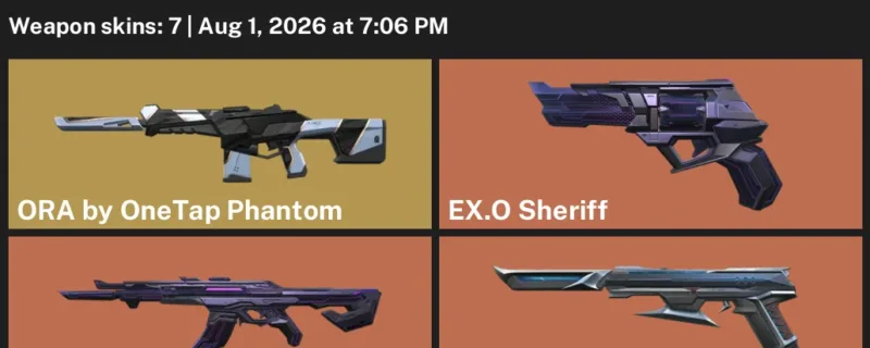 Valorant account inventory for LVL 71 · Aemondir Vandal & EX.O Sheriff & Kuronami Ghost