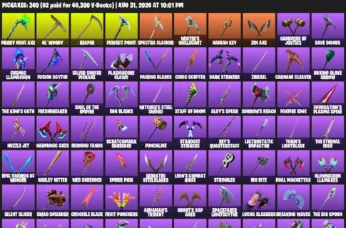 Fortnite account inventory for LVL 4307 - Darth Vader - Fixer - 423 Outfits