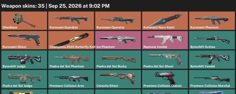 Valorant account inventory for LVL 135 · Champions 2022 Butterfly Knife & Byteshift Vandal