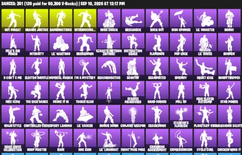 Fortnite account inventory for LVL 4214 - Warpaint - Carbon Commando - 404 Outfits