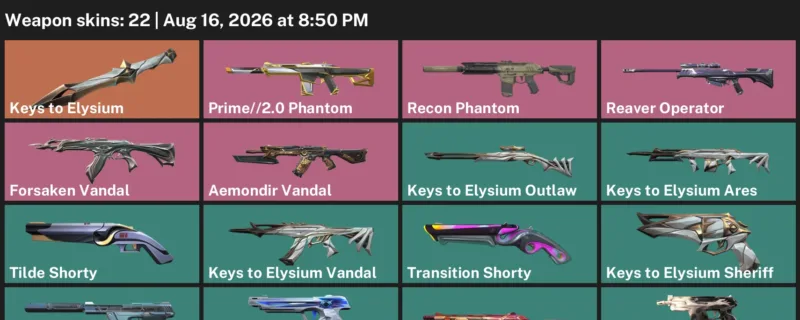 Valorant account inventory for LVL 192 · Forsaken Vandal & 22 Skins Aemondir Vandal