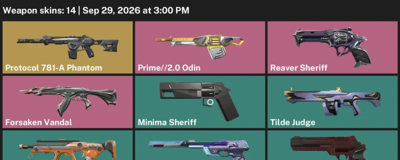 Valorant account inventory for LVL 31 · Reaver Sheriff & 14 Skins Forsaken Vandal