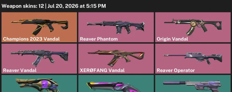 Valorant Accounts listing: LVL 164 · Champions 2023 Vandal & Digihex Ghost · 12 Skins - Gold 2, 12 skins