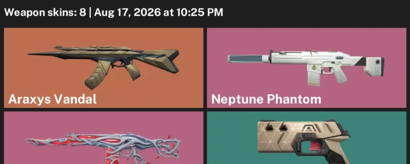 Valorant account inventory for LVL 149 · Araxys Vandal & Atlas & 8 Skins Araxys Vandal