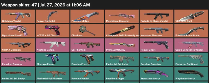 Valorant Accounts listing: LVL 103 · Champions 2022 Butterfly Knife & Forsaken Ritual Blade · 47 Skins - Diamond 1, 47 skins