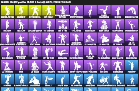 Fortnite account inventory for LVL 4562 - Trilogy - Blue Team Leader - 410 Outfits