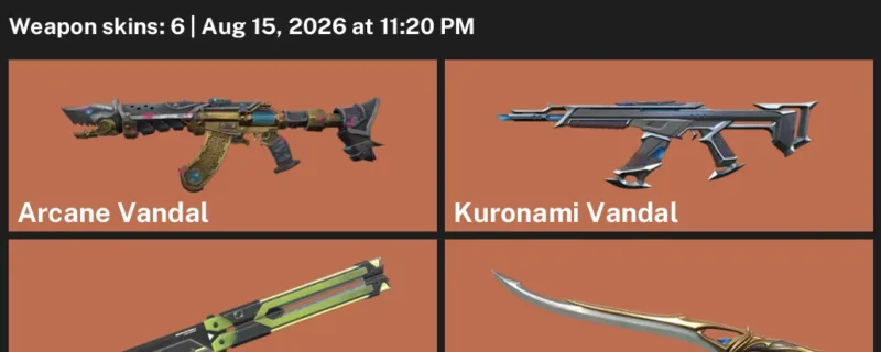 Valorant account inventory for LVL 82 · 6 Skins Arcane Vandal & Arcane Vandal & Celestia Ghost
