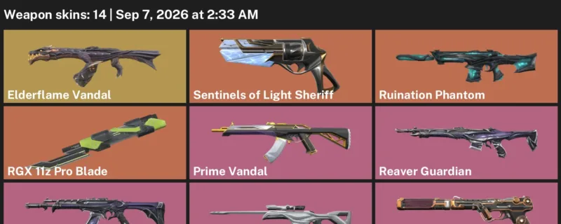 Valorant account inventory for LVL 24 · RGX 11z Pro Blade & Elderflame Vandal