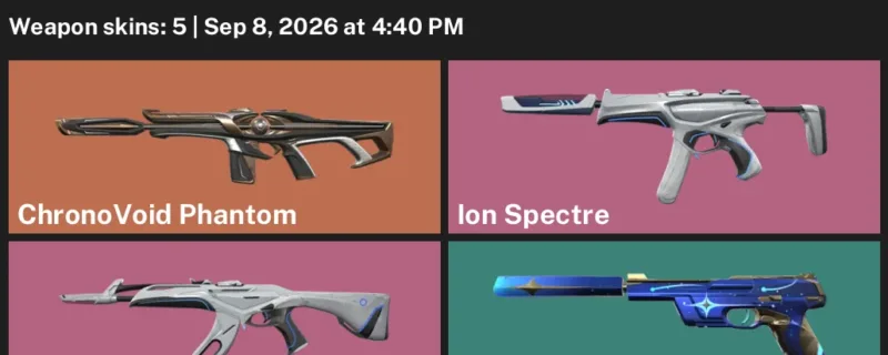 Valorant account inventory for LVL 80 · Ion Vandal & 5 Skins ChronoVoid Phantom