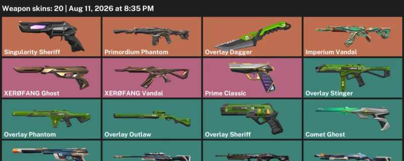 Valorant account inventory for LVL 89 · Overlay Dagger & Imperium Vandal