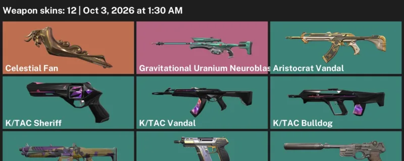 Valorant account inventory for LVL 60 · Celestial Fan & Aristocrat Vandal