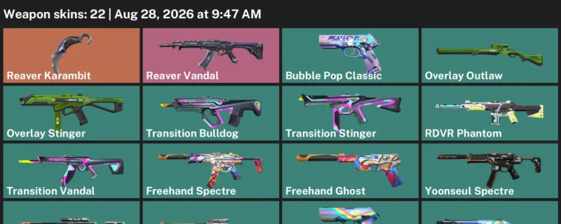 Valorant account inventory for LVL 62 · Reaver Karambit & Freehand Odin
