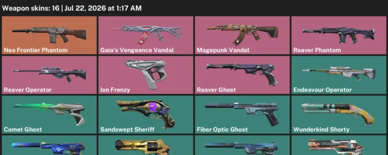 Valorant Accounts listing: LVL 207 · Comet Ghost & Digihex Ghost · 16 Skins - Bronze 3, 16 skins