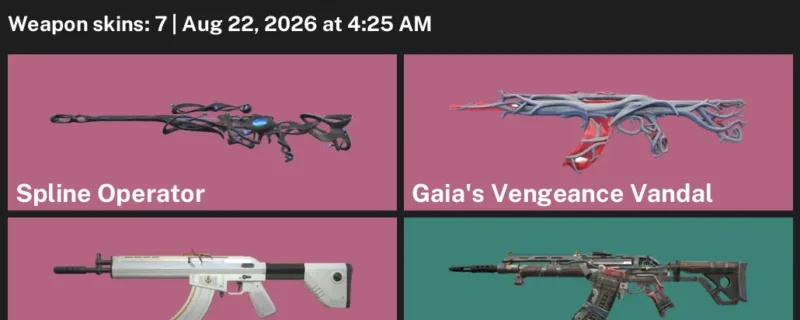Valorant account inventory for LVL 44 · Neptune Vandal & Horizon Vandal