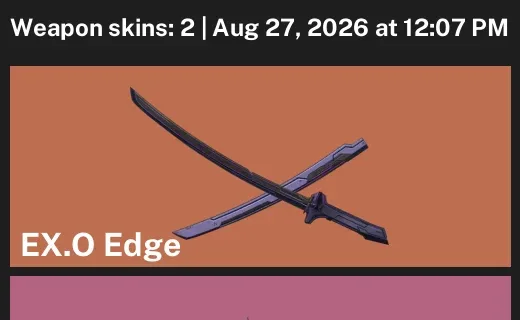 Valorant account inventory for LVL 33 · Neptune Vandal & 2 Skins EX.O Edge