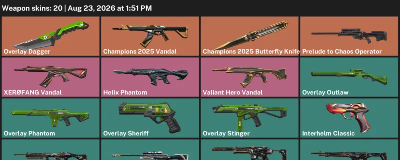 Valorant account inventory for LVL 61 · Champions 2025 Vandal & 20 Skins Champions 2025 Butterfly Knife