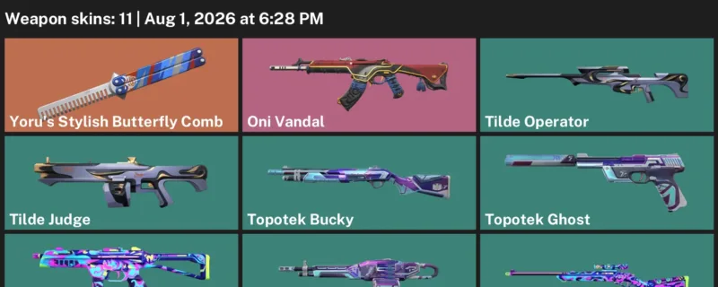Valorant account inventory for LVL 74 · Oni Vandal & Signature Sheriff