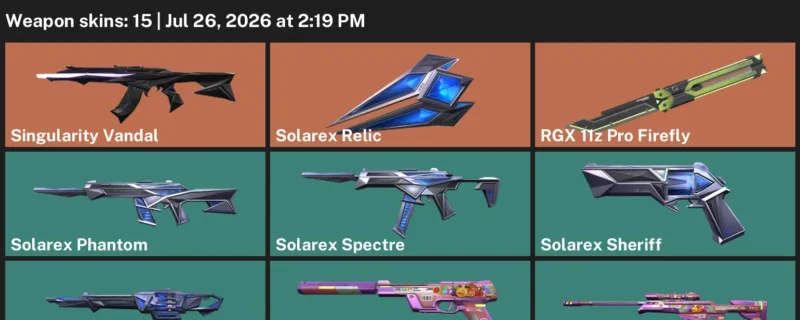 Valorant Accounts listing: LVL 71 · RGX 11z Pro Firefly & Singularity Vandal · 15 Skins - Silver 3, 15 skins