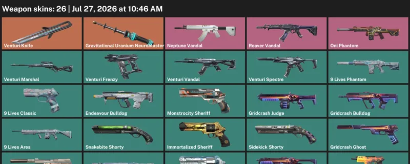 Valorant Accounts listing: LVL 167 · Venturi Knife · 26 Skins - Silver 2, 26 skins