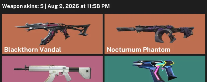 Valorant account inventory for LVL 54 · Nocturnum Phantom & Neptune Vandal