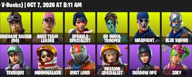 Fortnite account inventory for Blue Team Leader - Royale Knight - 20 Outfits