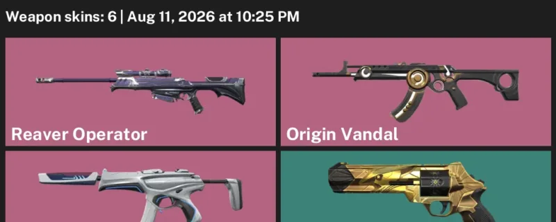 Valorant account inventory for LVL 62 · Reaver Operator & Endeavour Vandal & Immortalized Sheriff