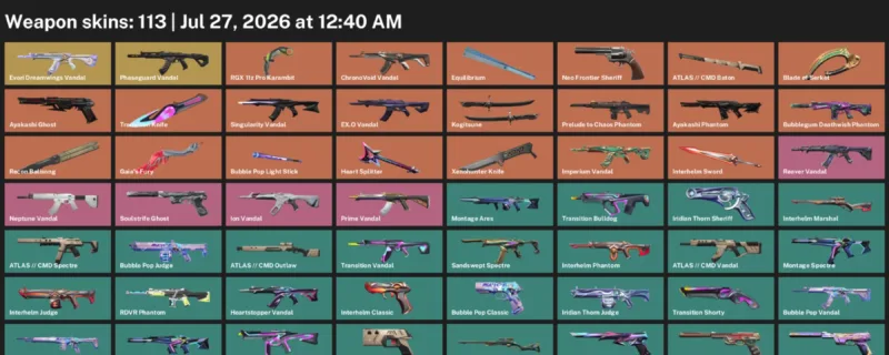 Valorant Accounts listing: LVL 149 · Blade of Serket & Interhelm Sword · 113 Skins - Platinum 1, 113 skins