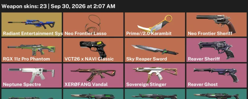 Valorant account inventory for LVL 25 · 2.0 Karambit & 23 Skins Prime