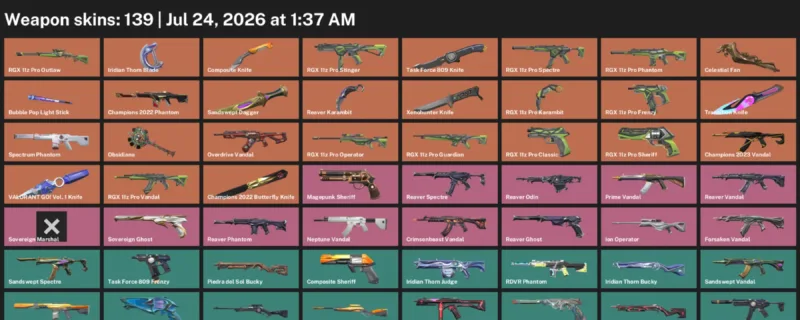 Valorant Accounts listing: LVL 226 · Celestial Fan & Champions 2022 Butterfly Knife · 139 Skins - Silver 2, 139 skins