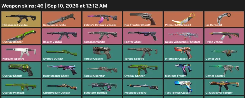 Valorant account inventory for LVL 149 · Ion Karambit & Overlay Dagger & 46 Skins Ion Karambit