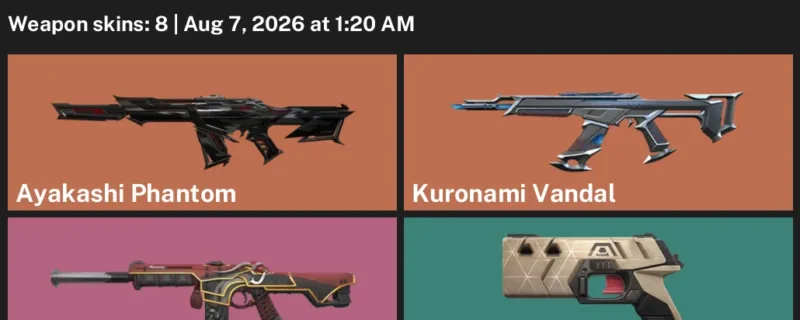Valorant account inventory for LVL 115 · Kuronami Vandal & Oni Phantom