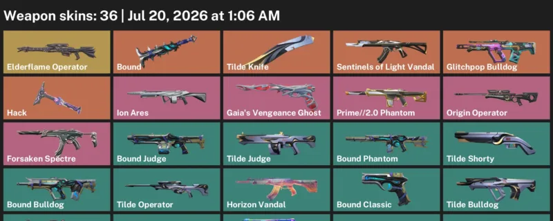 Valorant Accounts listing: LVL 58 · Tilde Knife · 36 Skins - Bronze 3, 36 skins