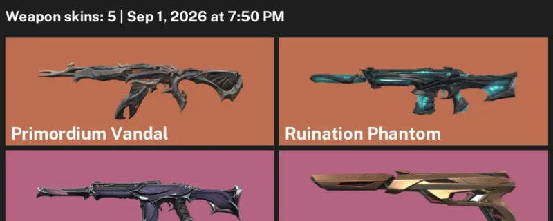 Valorant account inventory for LVL 7 · Reaver Phantom & Ruination Phantom