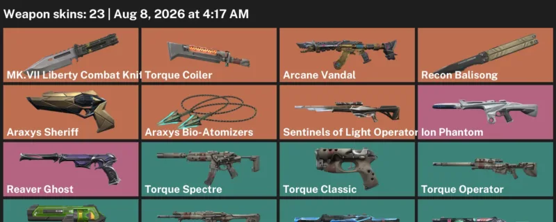 Valorant account inventory for LVL 99 · Arcane Vandal & Araxys Sheriff