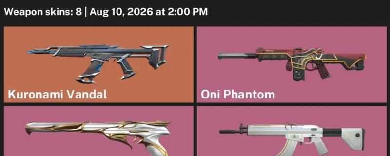 Valorant account inventory for LVL 75 · Kuronami Vandal & Oni Phantom