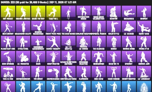 Fortnite account inventory for LVL 6461 - Breakpoint - Prodigy - 460 Outfits