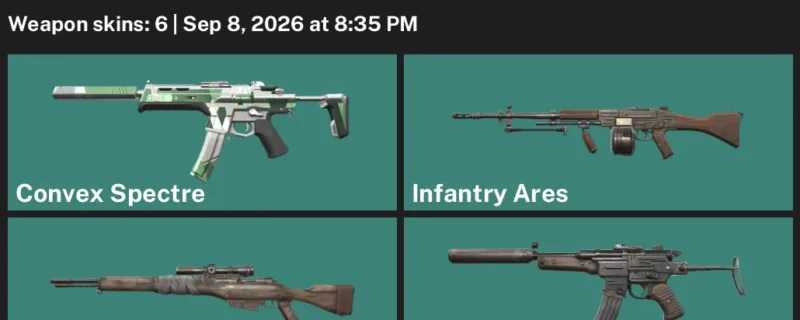 Valorant account inventory for LVL 15 · Infantry Operator & Infantry Ares