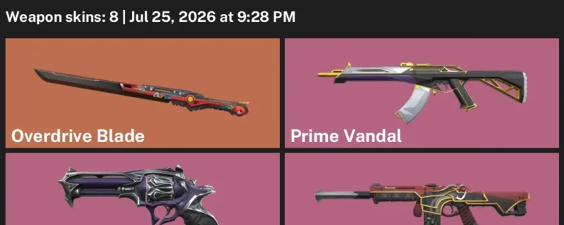 Valorant Accounts listing: LVL 98 · Overdrive Blade · 8 Skins - Bronze 3, 8 skins