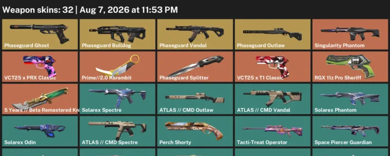 Valorant account inventory for LVL 30 · 2.0 Karambit & Beta Remastered Knife & Prime