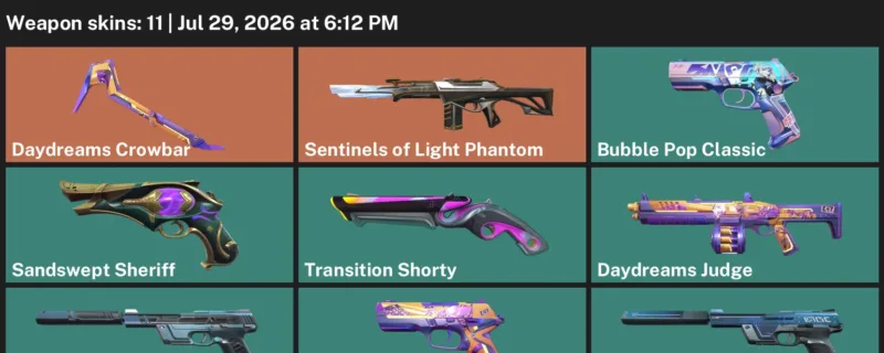 Valorant Accounts listing: LVL 147 · Bubble Pop Classic & Daydreams Classic · 11 Skins - Unranked, 11 skins