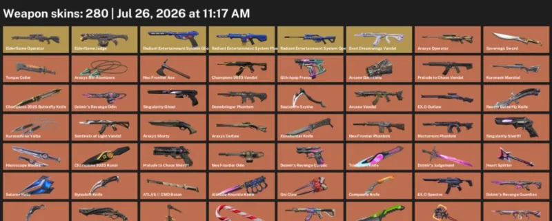 Valorant Accounts listing: LVL 309 · Altitude Knuckle Knife & Byteshift Knife · 280 Skins - Diamond 1, 280 skins