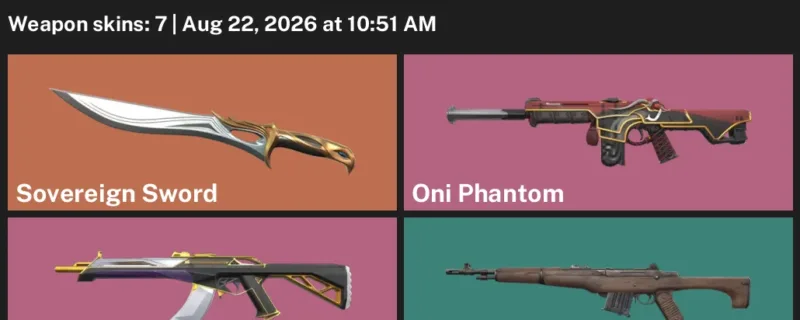 Valorant account inventory for LVL 16 · Prime Vandal & Oni Phantom