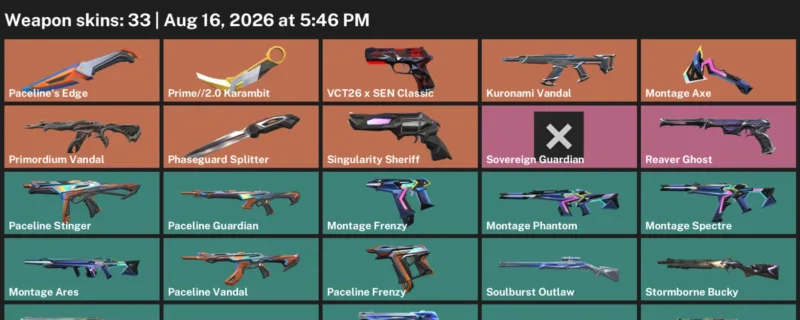 Valorant account inventory for LVL 49 · 2.0 Karambit & Kuronami Vandal