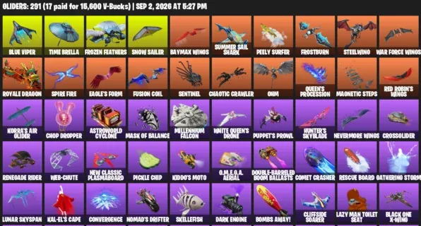 Fortnite account inventory for LVL 5377 - World Warrior - John Wick - 471 Outfits